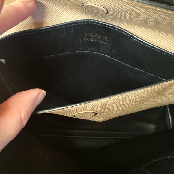 PRADA double cuir saffiano leather medium tote - Picture 11 of 14